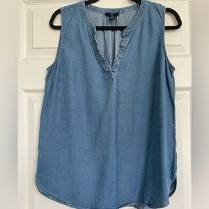 Size medium, Gap sleeveless denim top.